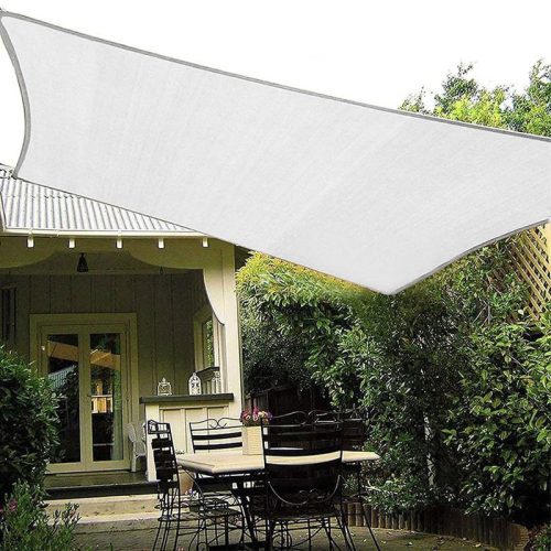 Slnečná plachta -tienenie na terasu, obdĺžniková 3x4 m- Biela - HDPE