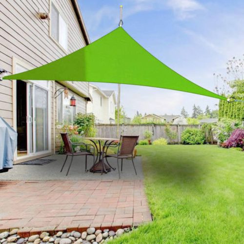 Slnečná plachta -tienenie na terasu, trojuholníková 5x5x5 m - Zelená - HDPE