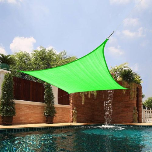 Slnečná plachta -tienenie na terasu, obdĺžniková 2x4 m - Zelená - HDPE