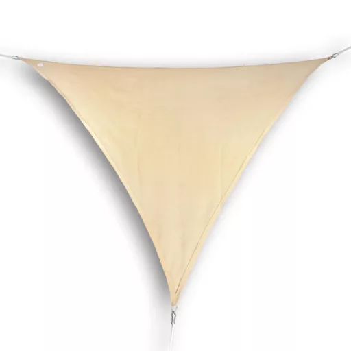 Slnečná plachta -tienenie na terasu, trojuholníková 3x3x3 m - Béžová - Polyester 