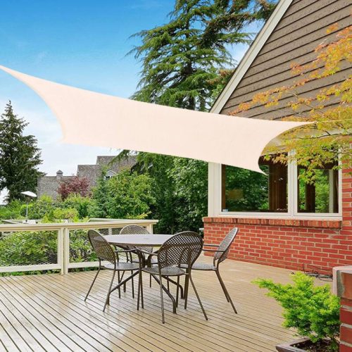 Slnečná plachta -tienenie na terasu, obdĺžniková 2x3 m - Béžová - Polyester 