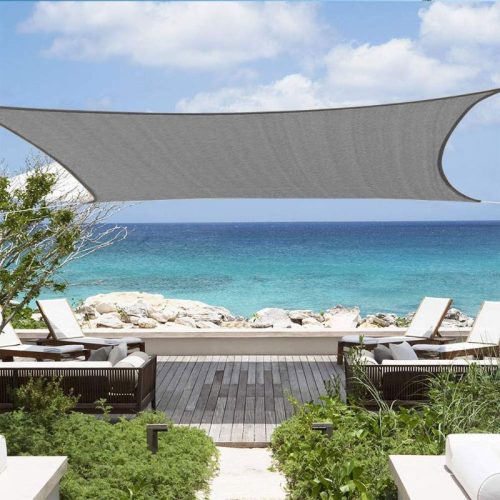 Slnečná plachta -tienenie na terasu, obdĺžniková 2x3 m - Antracit - HDPE