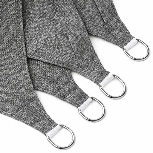 Slnečná plachta -tienenie na terasu, trojuholníková 3,6x3,6x3,6 m - Grafitovo sivá - HDPE