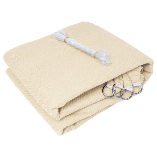 Slnečná plachta -tienenie na terasu, trojuholníková 3,6x3,6x3,6 m - Svetlá béžová - HDPE