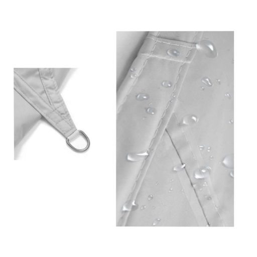 Slnečná plachta -tienenie na terasu, obdĺžniková 5x5 m - Grafitovo sivá - Polyester 