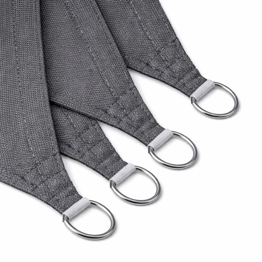 Slnečná plachta -tienenie na terasu, obdĺžniková 3x3 m - Grafitovo sivá - Prémiové HDPE