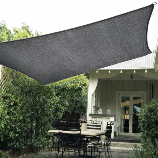 Slnečná plachta -tienenie na terasu, obdĺžniková 2x3 m - Grafitovo sivá - HDPE